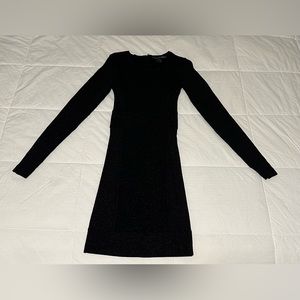 Short black, long sleeves dress